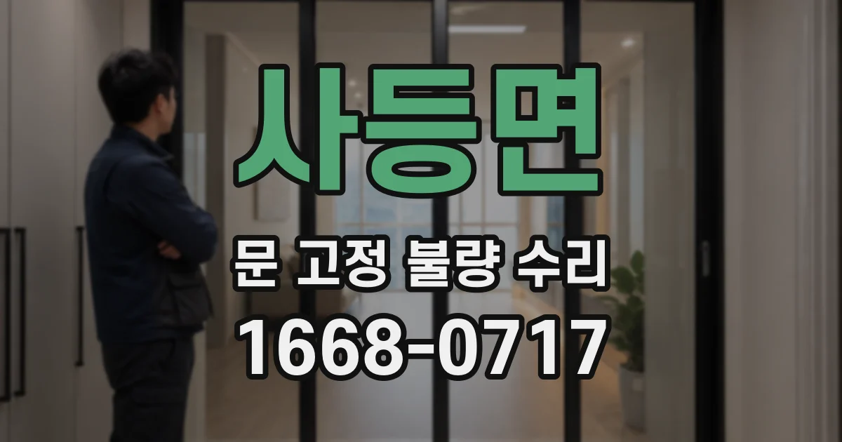사등면 문 고정 불량 수리