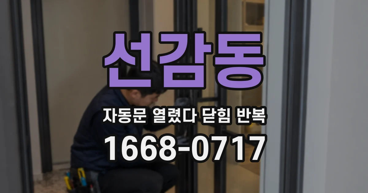 선감동 자동문 열렸다 닫힘 반복