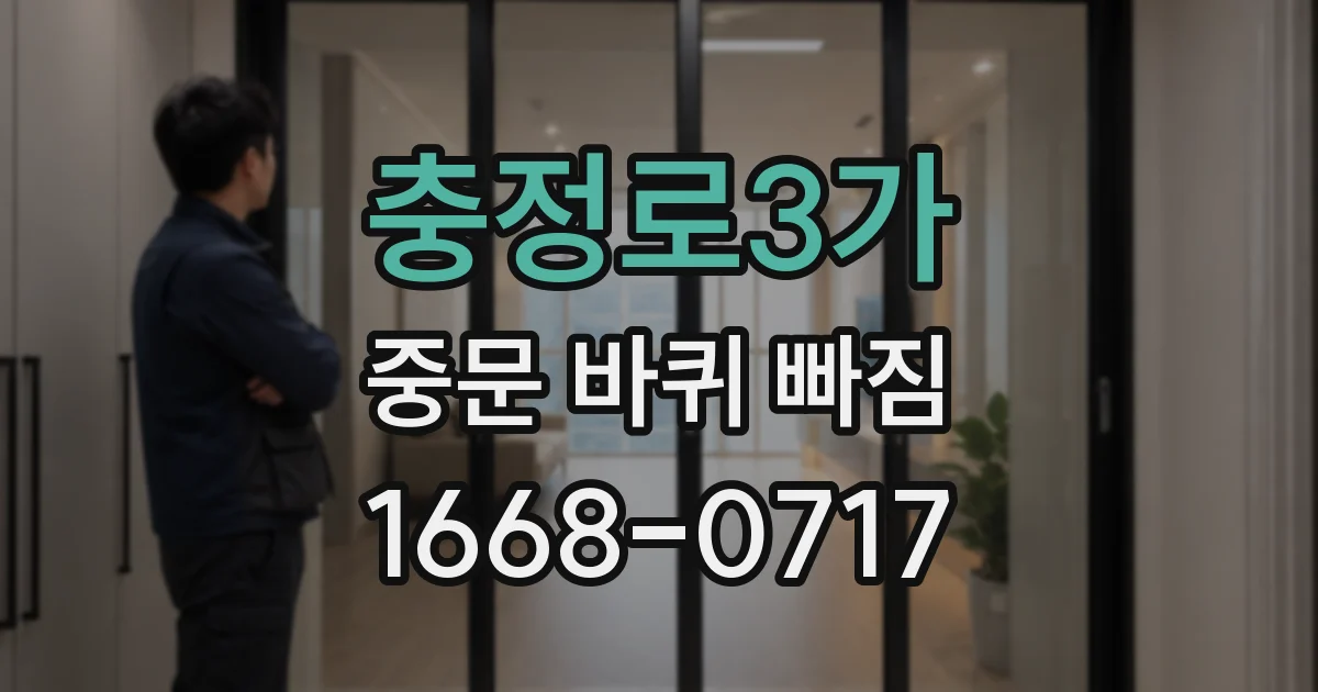 충정로3가 중문 바퀴 빠짐