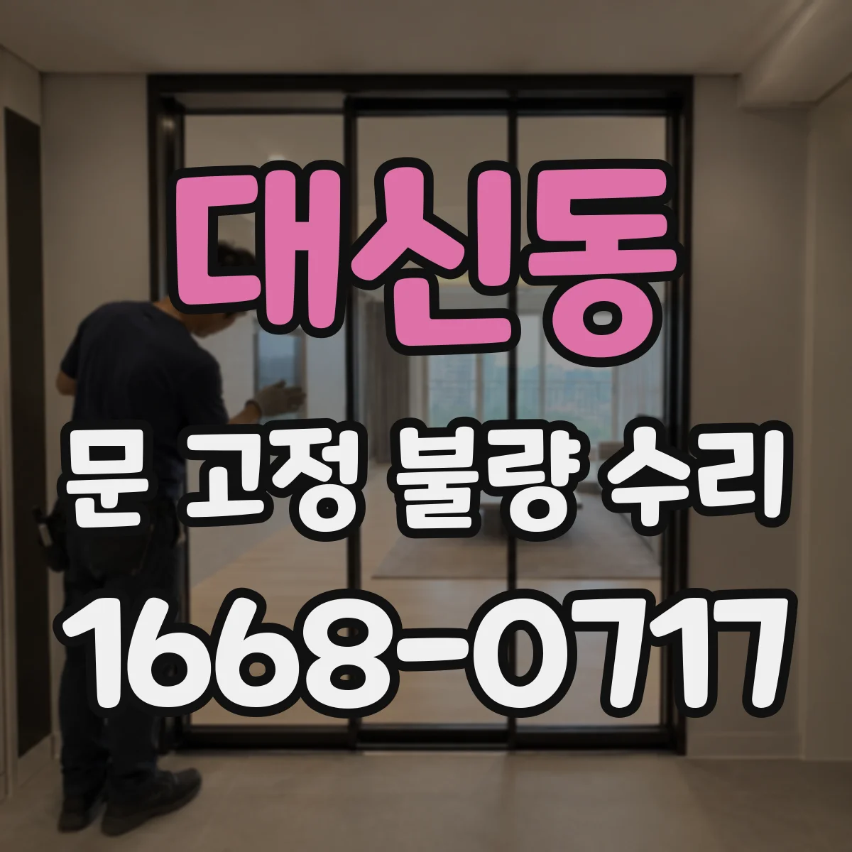 대신동 문 고정 불량 수리