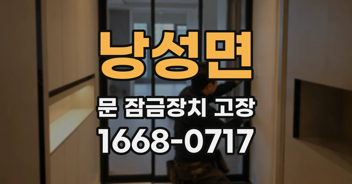 낭성면 문 잠금장치 고장