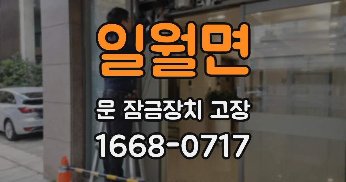 일월면 문 잠금장치 고장