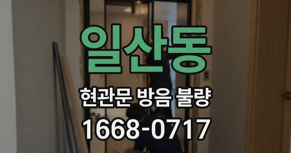 일산동 현관문 방음 불량