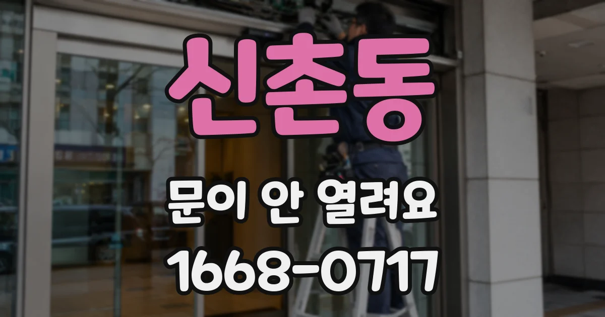신촌동 문이 안 열려요