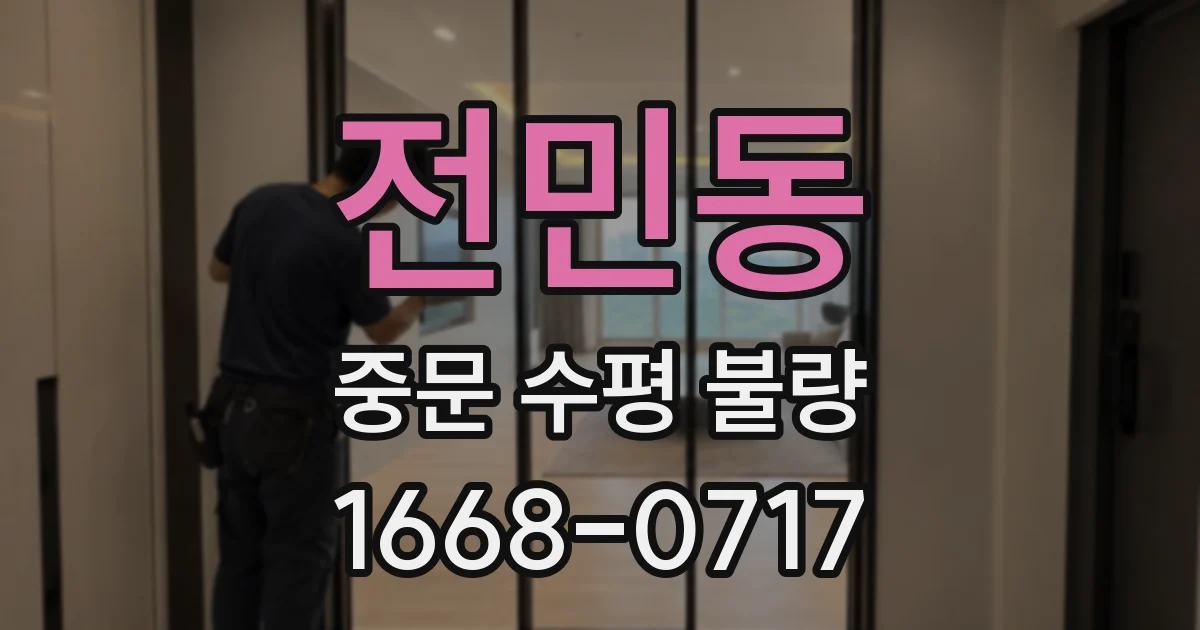 전민동 중문 수평 불량