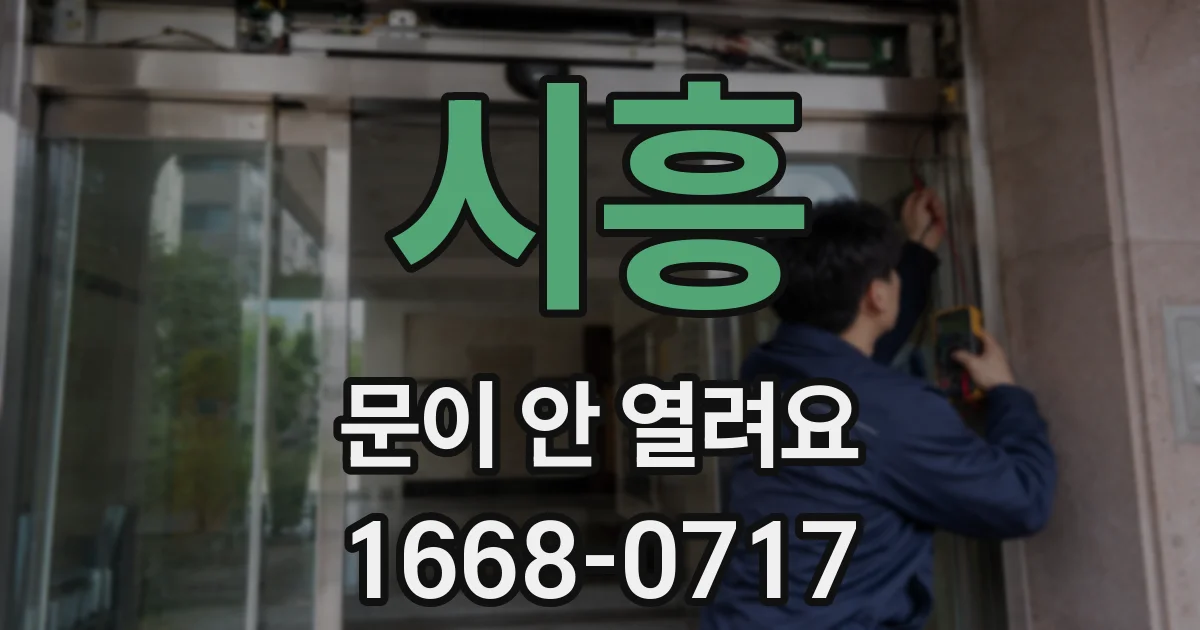시흥 문이 안 열려요