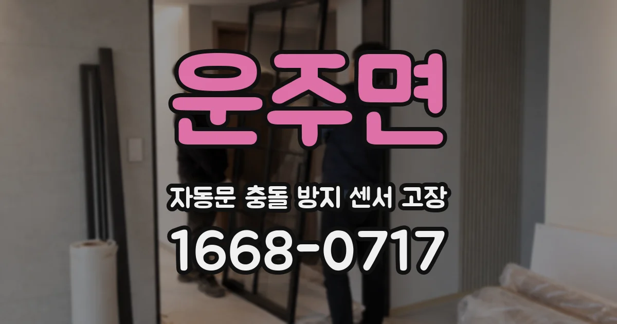 운주면 자동문 충돌 방지 센서 고장