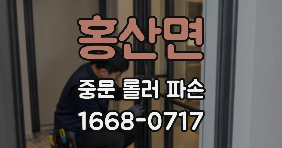 홍산면 중문 롤러 파손