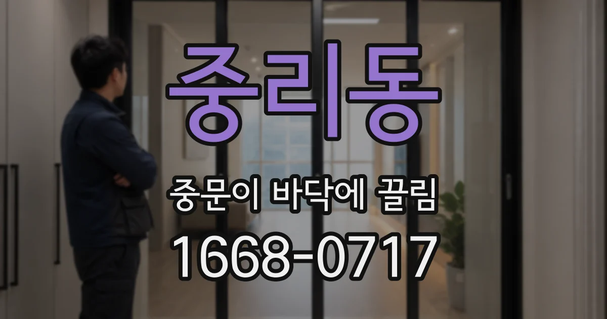 중리동 중문이 바닥에 끌림