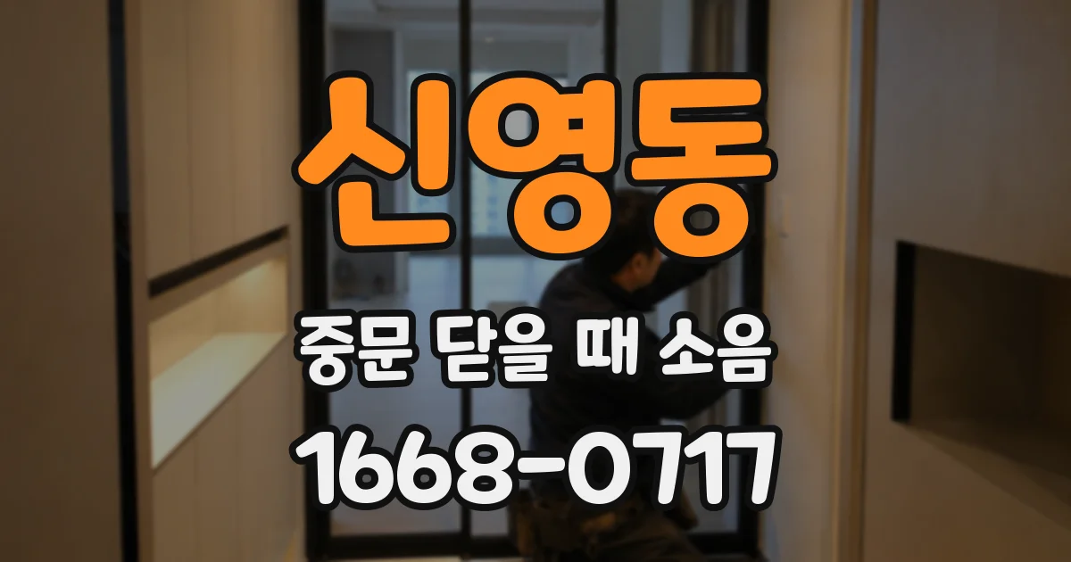 신영동 중문 닫을 때 소음