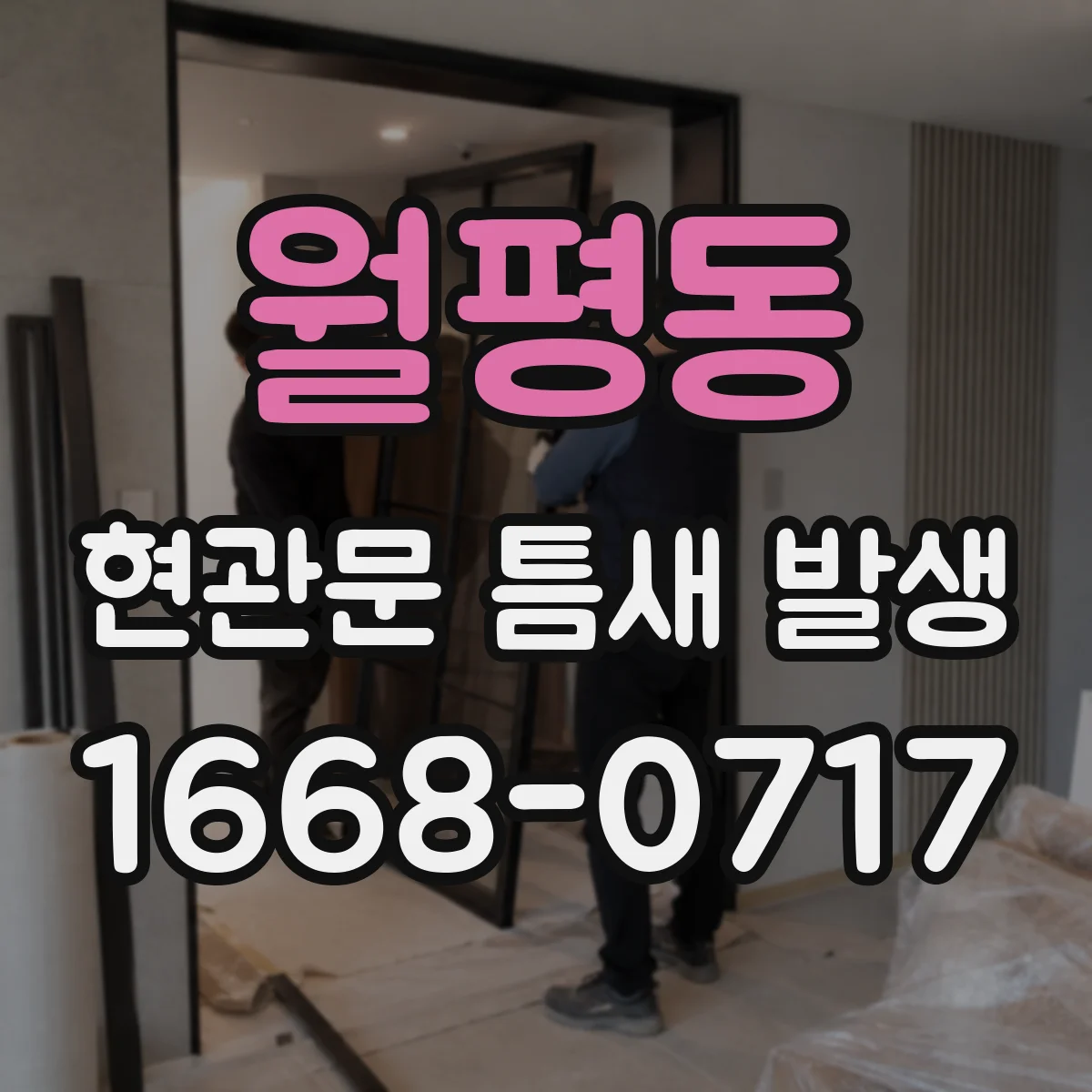 월평동 현관문 틈새 발생