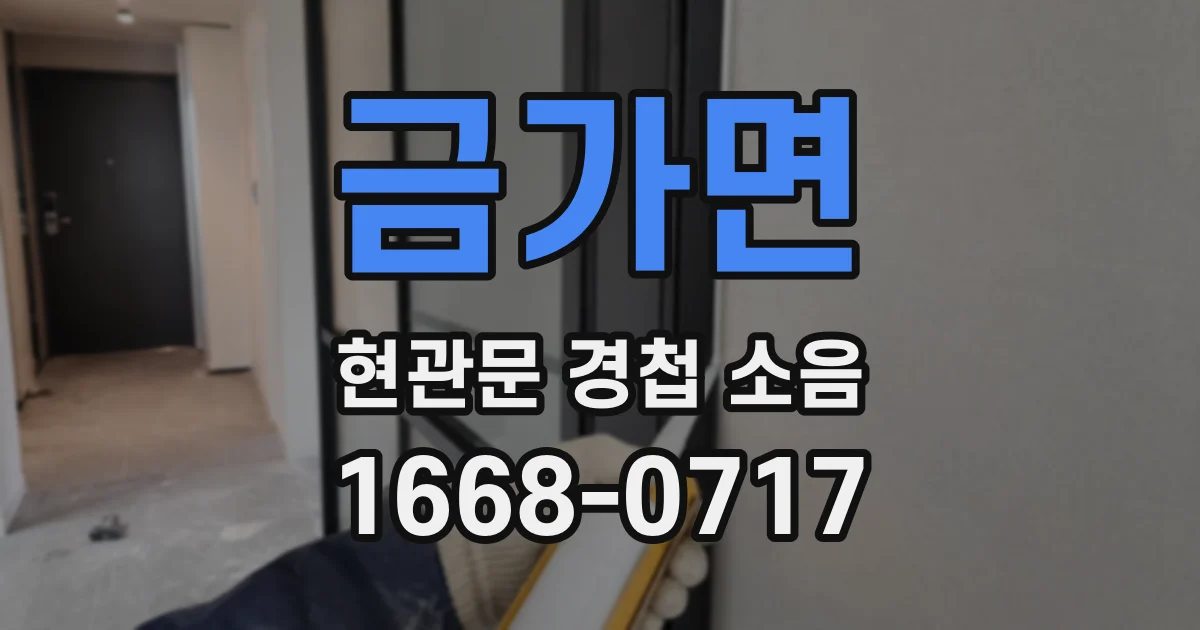 금가면 현관문 경첩 소음