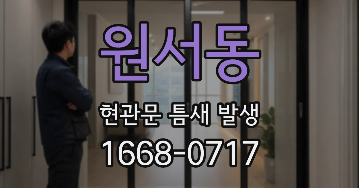 원서동 현관문 틈새 발생