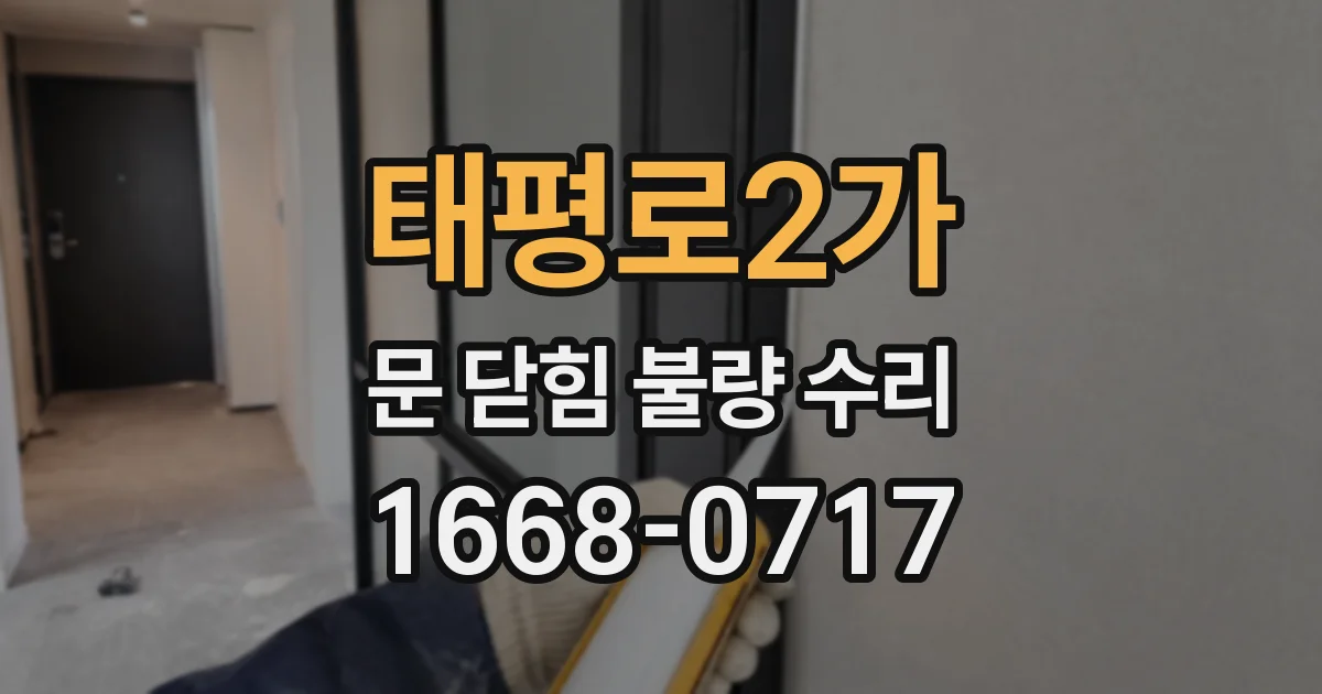 태평로2가 문 닫힘 불량 수리