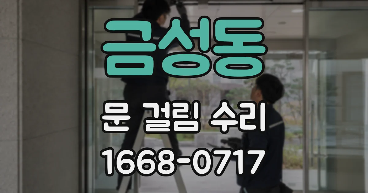 금성동 문 걸림 수리