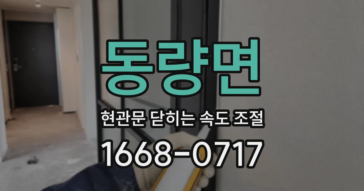 동량면 현관문 닫히는 속도 조절
