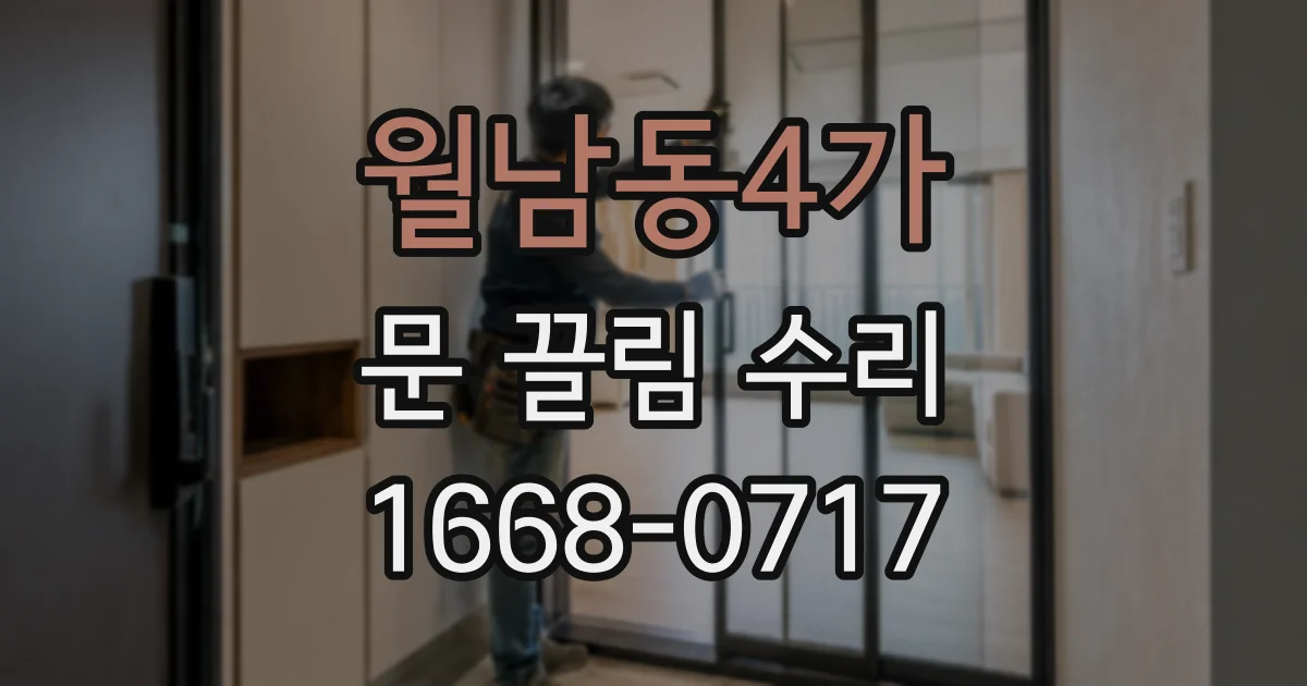 월남동4가 문 끌림 수리