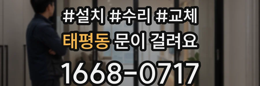 태평동 문이 걸려요