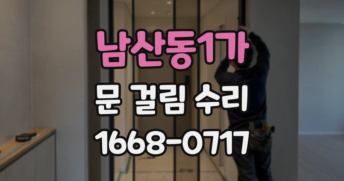 남산동1가 문 걸림 수리