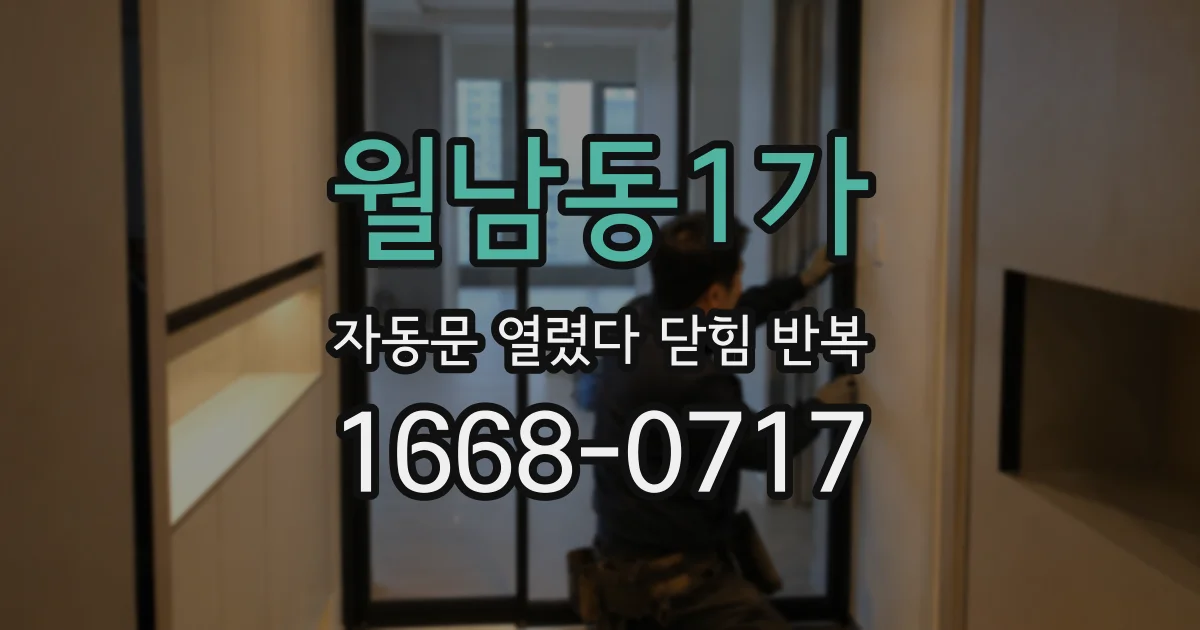 월남동1가 자동문 열렸다 닫힘 반복 증상은 열림과 닫힘이 연달아 일어나거나, 정지 후 다시 작동하면서 나타납니다.