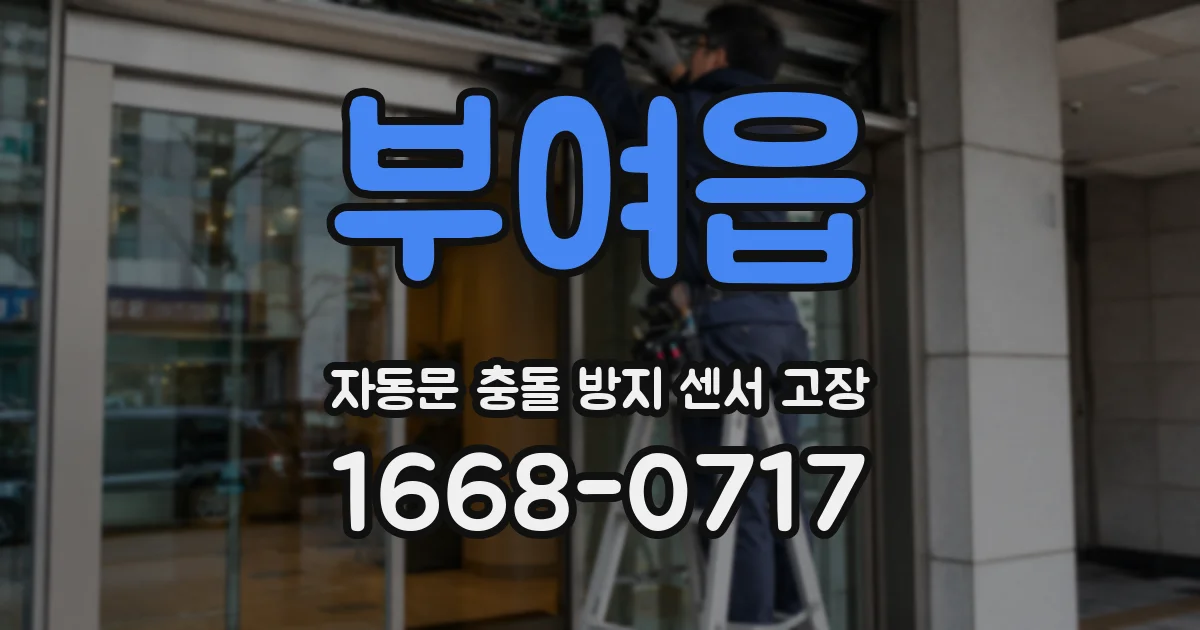 부여읍 자동문 충돌 방지 센서 고장