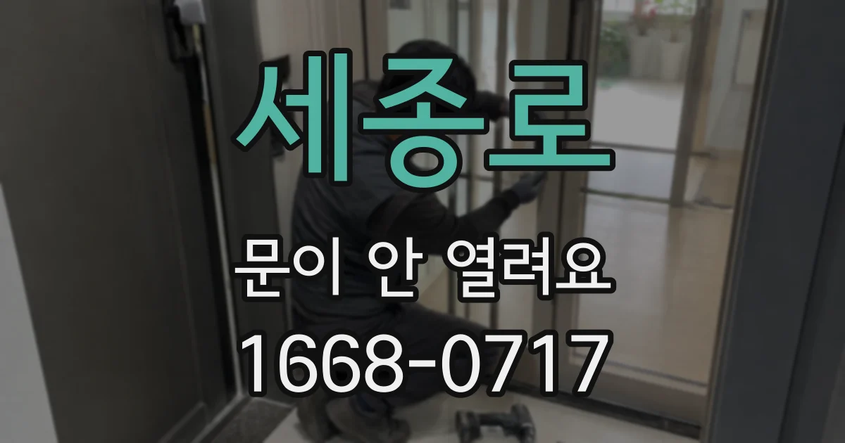 세종로 문이 안 열려요