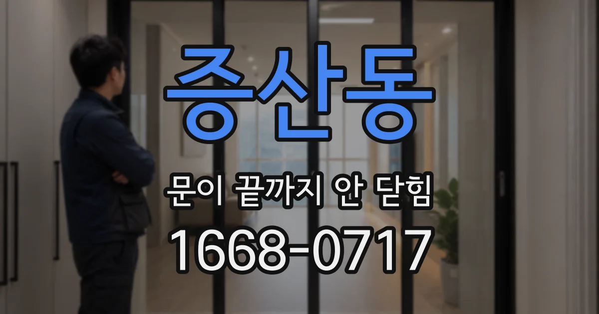 증산동 문이 끝까지 안 닫힘