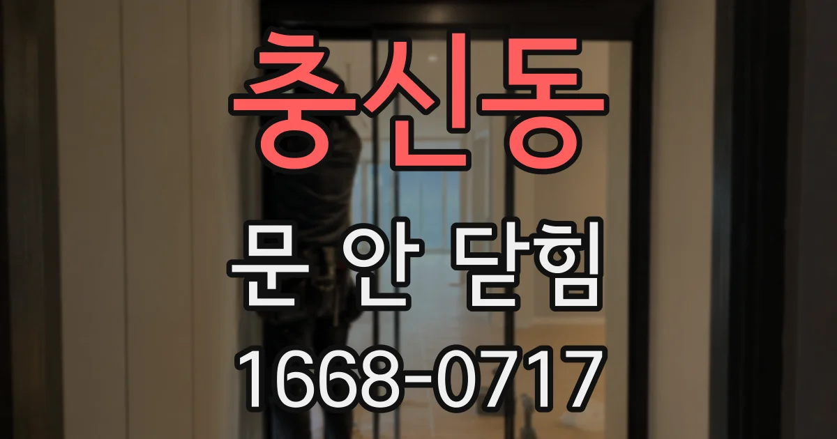 충신동 문 안 닫힘
