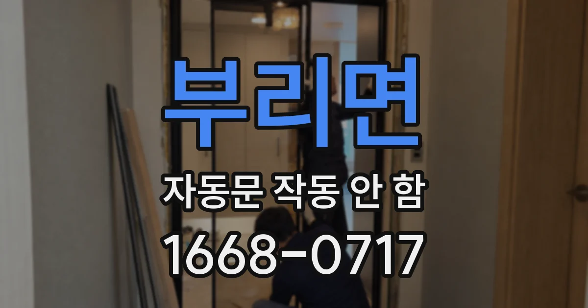 부리면 자동문 작동 안 함