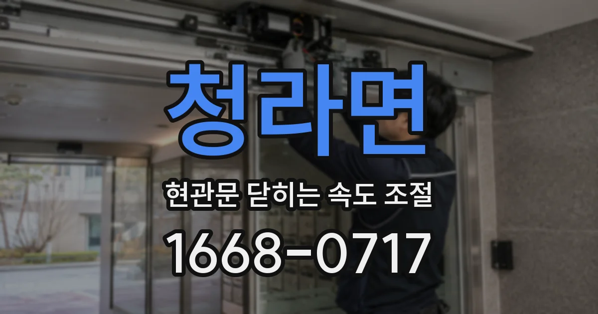 청라면 현관문 닫히는 속도 조절