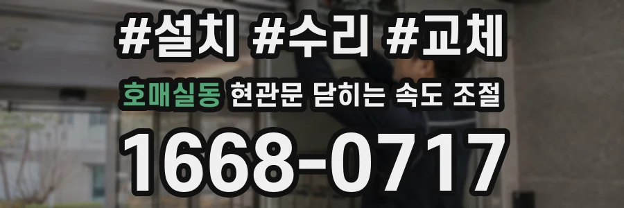 호매실동 현관문 닫히는 속도 조절