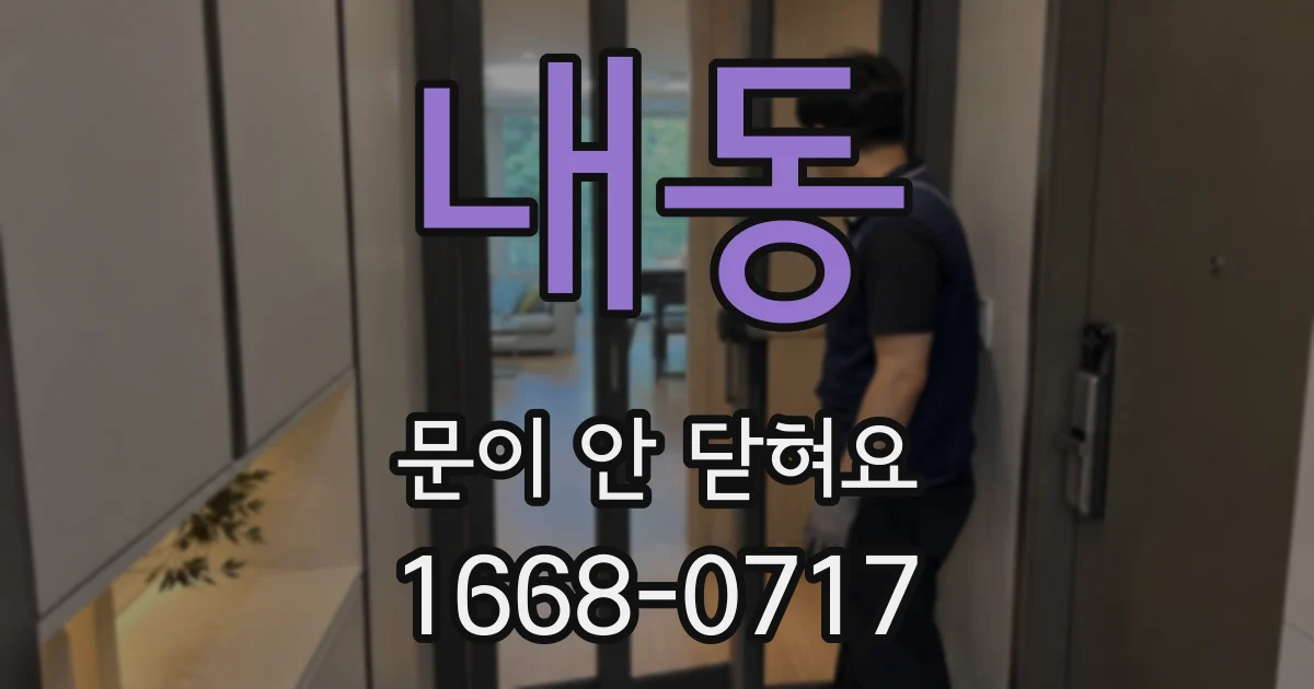 내동 문이 안 닫혀요