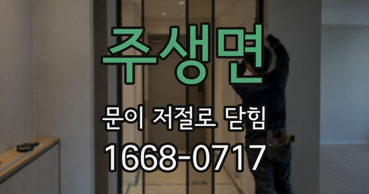 주생면 문이 저절로 닫힘