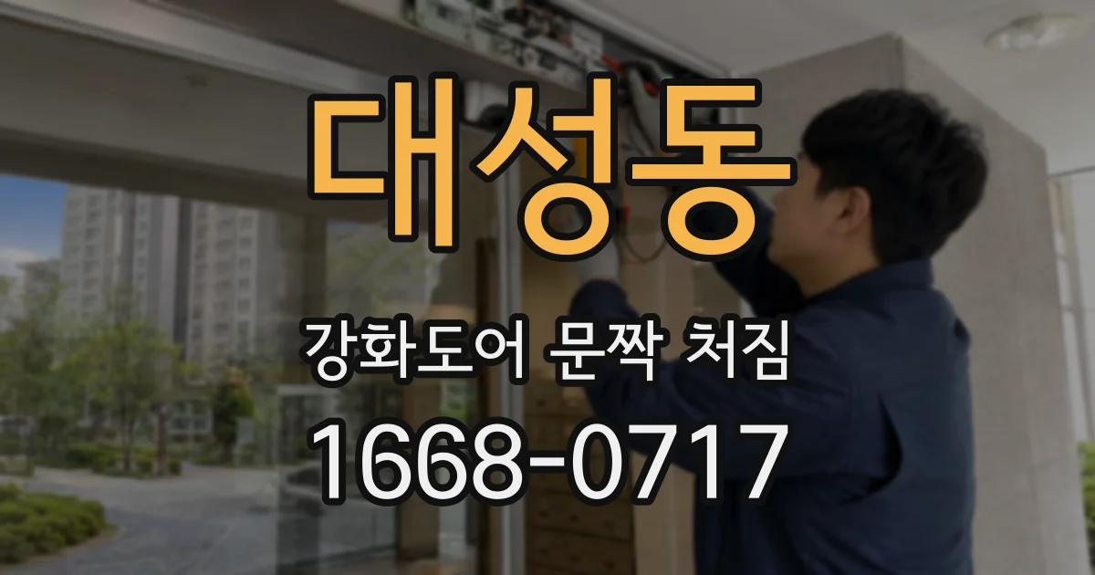 대성동 강화도어 문짝 처짐