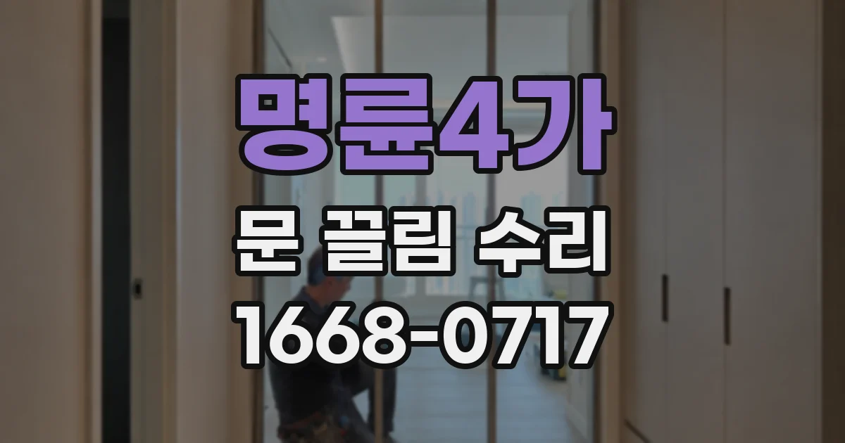 명륜4가 문 끌림 수리