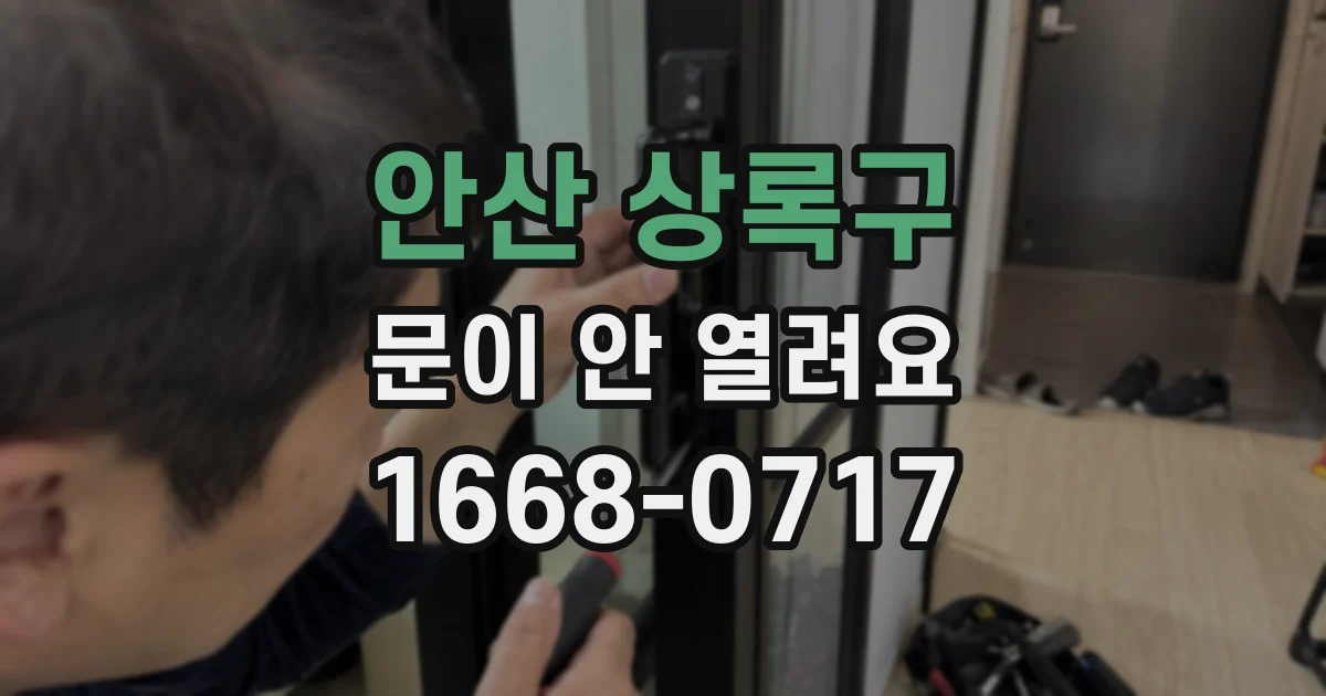 안산 상록구 문이 안 열려요