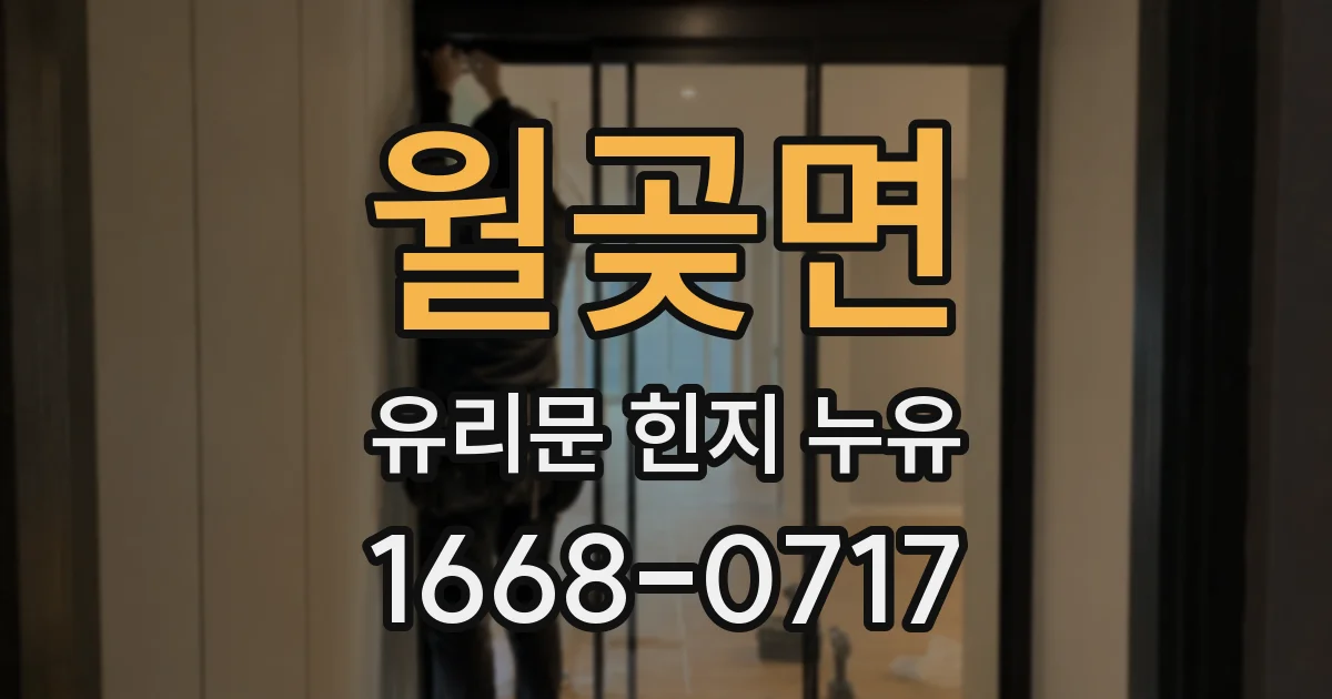 월곶면 유리문 힌지 누유