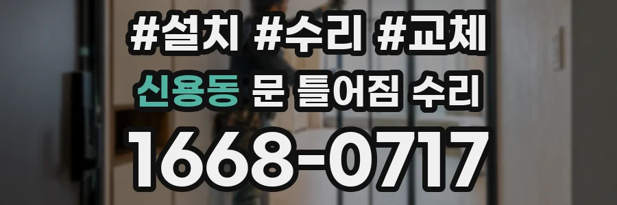 신용동 문 틀어짐 수리