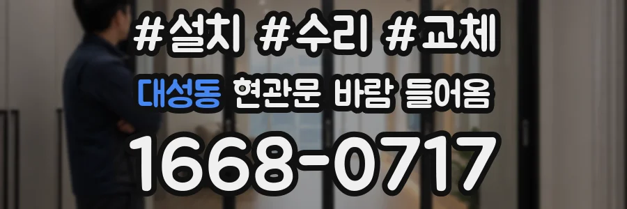 대성동 현관문 바람 들어옴