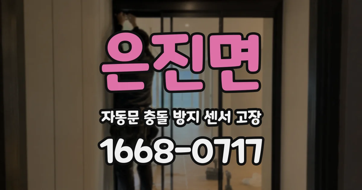 은진면 자동문 충돌 방지 센서 고장