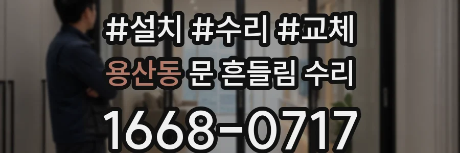 용산동 문 흔들림 수리