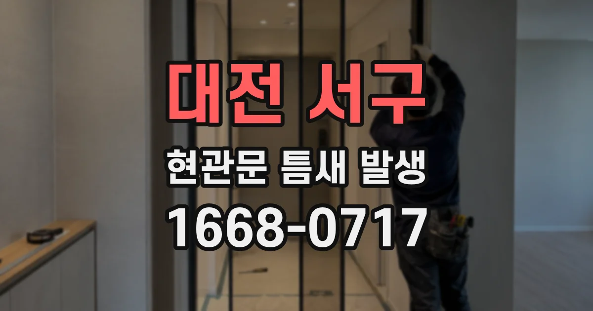 대전 서구 현관문 틈새 발생