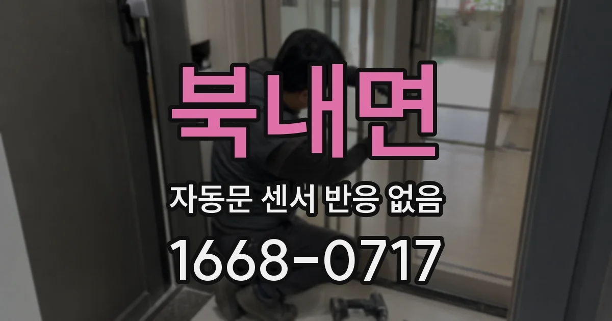 북내면 자동문 센서 반응 없음