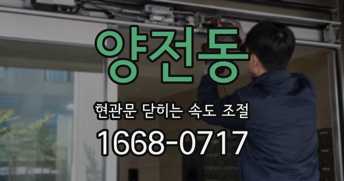 양전동 현관문 닫히는 속도 조절