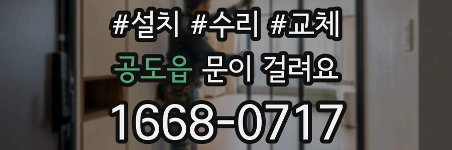 공도읍 문이 걸려요