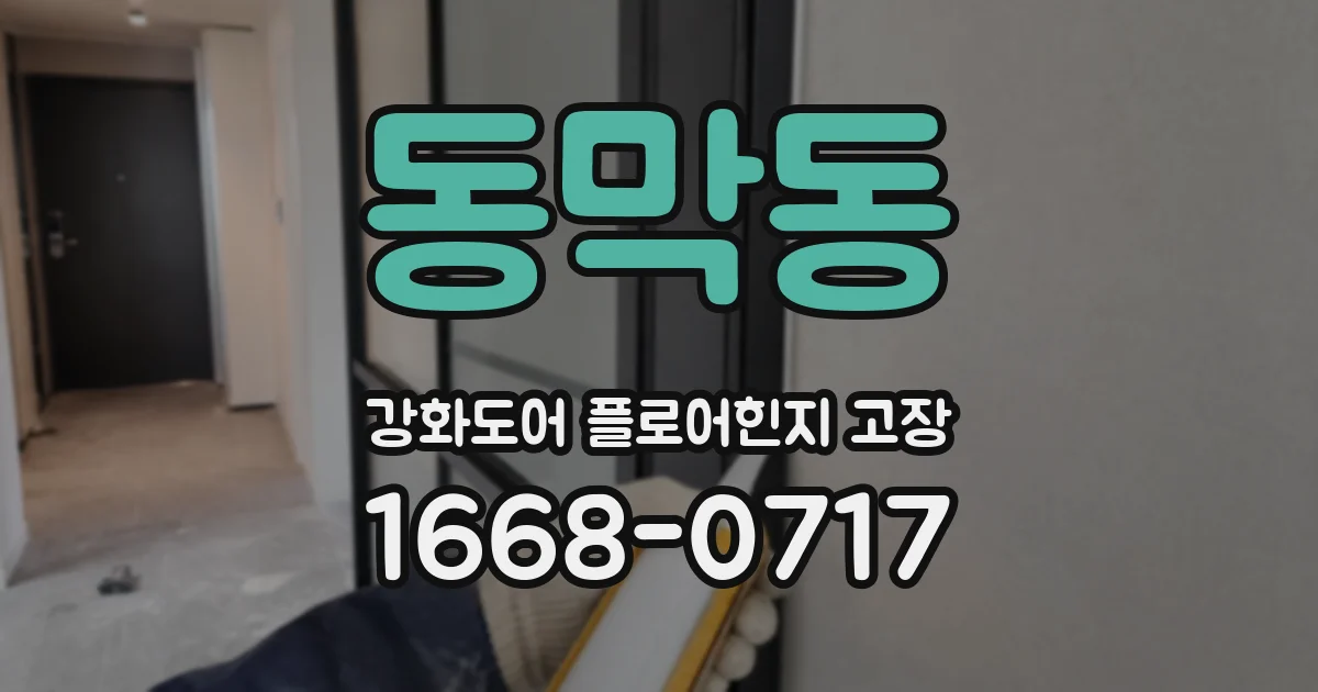 동막동 강화도어 플로어힌지 고장