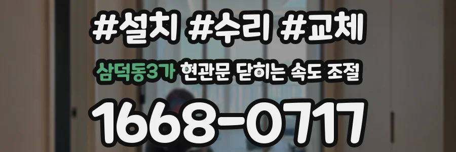 삼덕동3가 현관문 닫히는 속도 조절