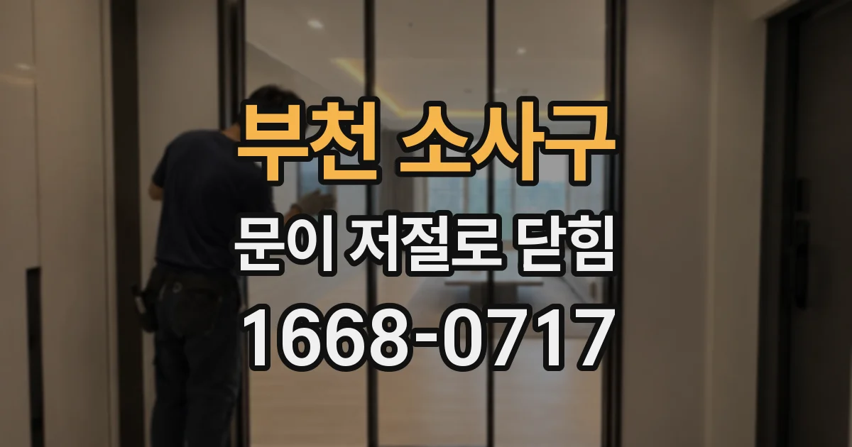부천 소사구 문이 저절로 닫힘