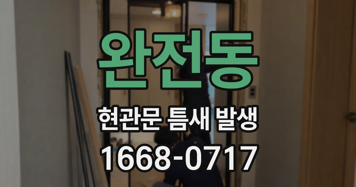 완전동 현관문 틈새 발생