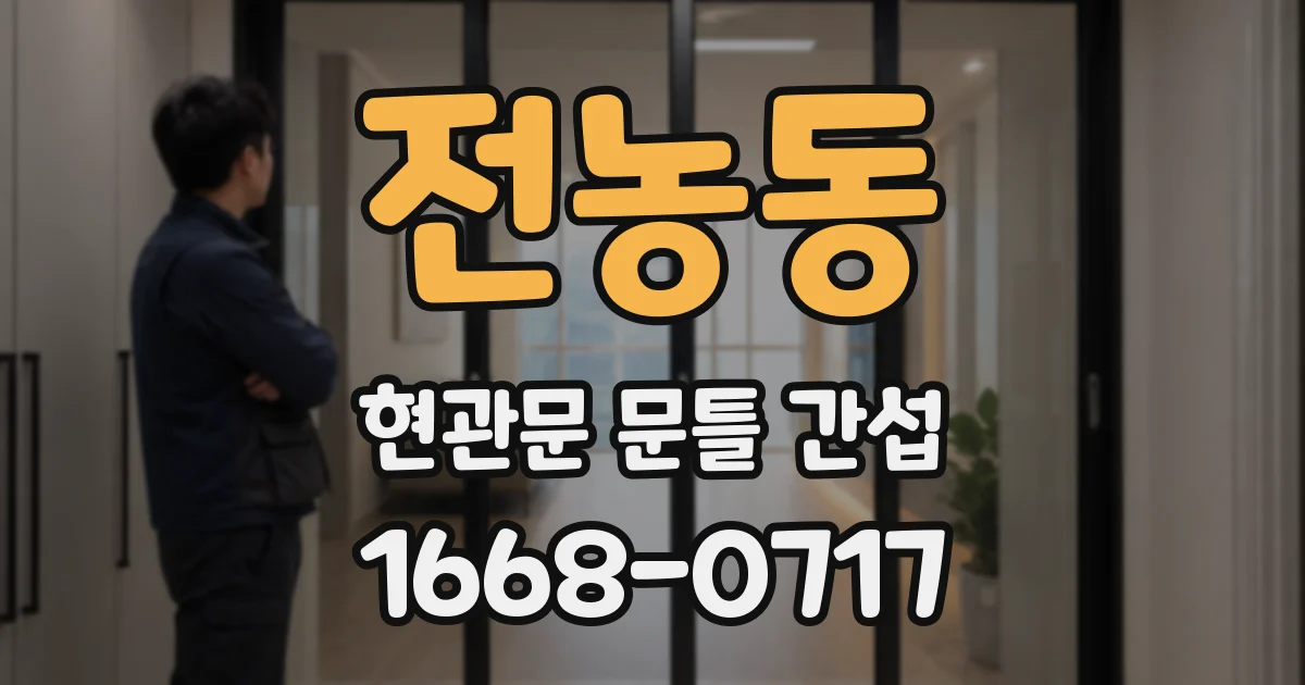 전농동 현관문 문틀 간섭